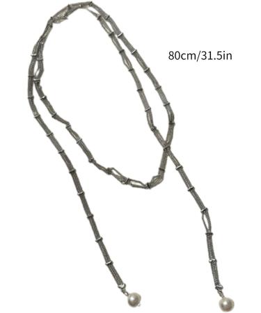 Oralgo Vintage Double-Layer Necklace with Imitation Pearl Fringes - Trendy & Elegant Fashion Accessory - Buy Online on GoSupps.com