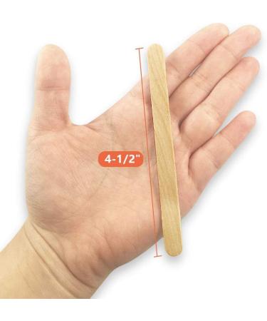 200pcs 4.5 Natural Wooden Food Grade Craft Sticks for DIY Crafts and Ice Cream - Eco-Friendly Popsicle Sticks - Buy Online on GoSupps.com
