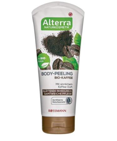 Body Scrub - Organic Coffee - With Sensual Coffee Scent - Smoothing Cleansing and Gentle Care - Certified Natural Cosmetic, Vegan - 200ml