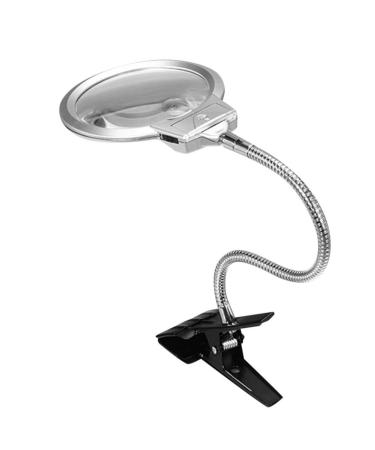 Desktop Lighting Magnifying Glass Magnifying Glass Reading Magnifying Glass Metal Hose LED Lighting top Desktop Magnifying Glass with Clip Magnifying Glass 360 no Dead Angle Rotating Head Made in