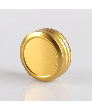 Zeoabsy 10-Pack 30ml Gold Aluminum Jars for Cosmetics Candles Ointments | Screw Lid Doses with Spatulas & Labels - Buy Online on GoSupps.com