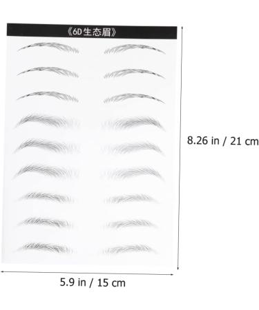 PLAFOPE 2 Pairs Eyebrow Shaping Template Artificial Eyebrow Patch Eyebrow Stickers Hair Woman Makeup Tools 21x15cm Black 003 - Buy Online on GoSupps.com
