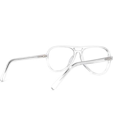 Shop Zeelool TR90 Aviator Reading Glasses for Men & Women - Erwin ZOT02084-01 Crystal 1.25x with Anti-Reflective Coating - International Shipping Available - Buy Online on GoSupps.com