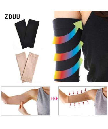 Healilly Black Hot Upper Arm Shaper for Women - Plus Size Weight Loss Compression Sleeves - Buy Online on GoSupps.com