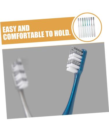 FRCOLOR 8pcs Portable Toothbrush Set for Stain Reduction - Manual Fine Bristles for Travel & Camping - Buy Online on GoSupps.com
