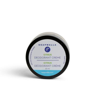 Soapwalla - Natural Citrus Aluminum-Free Deodorant Cream | Vegan  Cruelty-Free  Clean Skincare (Travel Size  0.5 oz | 15 g) 0.50 Ounce (Pack of 1)