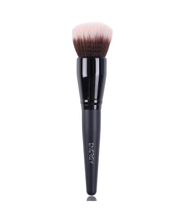 ENERGY Smoothing Face Brush Blush Makeup Brush for Liquid Foundation Blusher Powder Blending Stippling Buffing Premium Vegan Synthetic Flawless Kabuki Makeup Brush