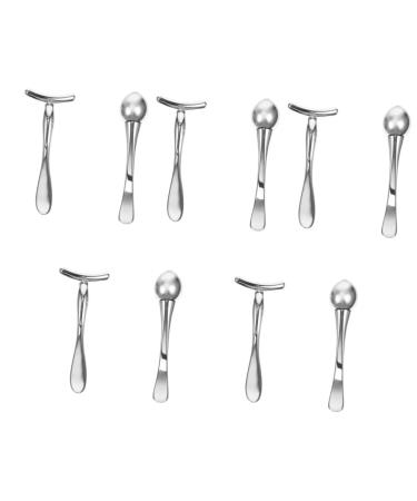 10 pcs facial roller Relax massage tab anti-wrinkle eye scooter eye cream massage tab beauty shovel Applicator for eye cream guascha ball zinclegation girls sensitive 8x1.4x1.4cmx5pcs silver x 5 pieces