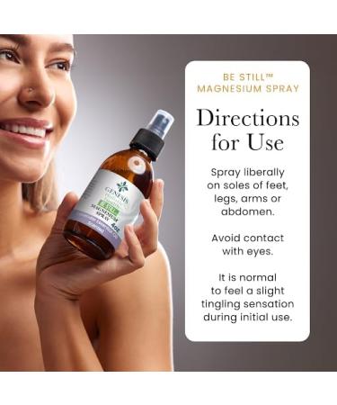 Genesis Organic Magnesium Spray 4oz Lavender Infused Pure Magnesium Oil for Foot Care Relaxation and Restful Sleep Natural Made in USA - Buy Online on GoSupps.com