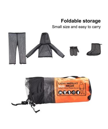 Buy Mosquito Suit - 4-Piece Ultra-Hiking Protective Clothing Set | Breathable Hooded Net Jacket & Pants for Outdoor & Camping (L-XL) - Buy Online on GoSupps.com