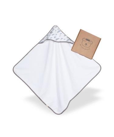 Kolibri Baby towel with hood |75 x 75 cm |100% cotton |Oeko Tex 100 |Clinic supplier No. 1 |Unisex i gift for birth i cloud I