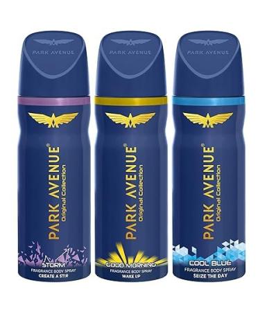 Pa_rk Ave..nue Original Collection | Deodorant for Men | Fresh Long-lasting Aroma Cool Blue Good Morning & Storm | 150ml each (Pack of 3)