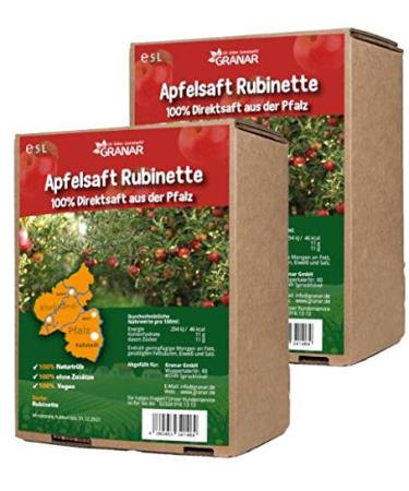 Granar Pack of 2 x 5-liter cans of potatoes - 100% apple juice vegan and additive-free - 2 x 5-liter cans