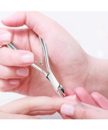 Retoo Nail Skin Remover Set - 4-Part Stainless Steel Manicure & Pedicure Tools | Nagelhautber Zange & Schere for Effortless Nail Care - Buy Online on GoSupps.com