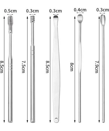 9-Piece Stainless Steel Ear Wax Removal Tool Set Reusable Ear Cleaners with Aluminum Storage Box for Kids & Adults - Buy Online on GoSupps.com