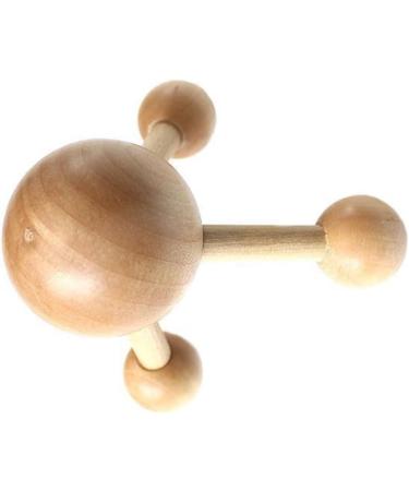 Wooden Roller Massager for Scalp & Body Pain Relief - Shiatsu Therapy & Foot Reflexology - Buy Online on GoSupps.com