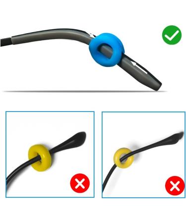 JOAOXOKO Glasses Ear Handles - 24 Silicone Bristles to Prevent Slipping for Kids & Adults - Perfect for Sunglasses - Buy Online on GoSupps.com