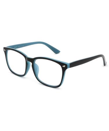 Cyxus glasses blue light filter glasses without strength anti-blue lights from laptops smartphones tablets and other screens 02-outside black inside blue - Buy Online on GoSupps.com