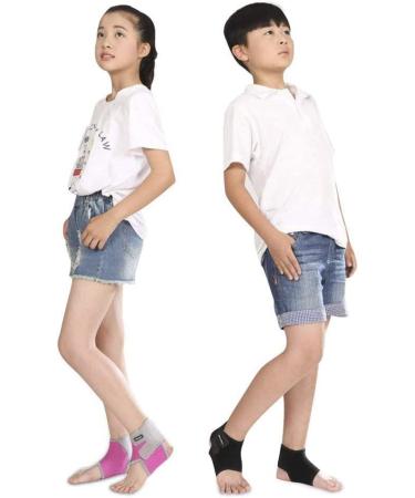 Ontyzz Adjustable Ankle Bandage for Children - Elastic Support for Football Basketball Cycling Running & Dancing - 1 Pair Black - Buy Online on GoSupps.com