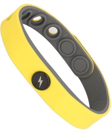 Yellow Silicone Static Removal Bracelet | Boost Energy & Eliminate Static Charge | Durable Elastic Sports Bracelet - Buy Online on GoSupps.com