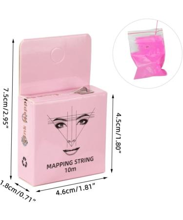 NOLITOY Eyebrow Measuring Tool Brow Map Line Eyebrow Corrector Positioning Ruler Wire Box Draw a Line 4.6x1.8x7.5cm Pink - Buy Online on GoSupps.com