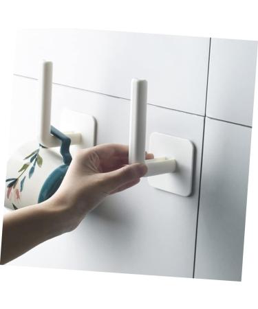 BUTIFULSIC 10pcs Multifunctional Hook Wall Towel Rack Clothes Hook Towel Bar Kitchen Hook Coat Hook White Abs - Buy Online on GoSupps.com