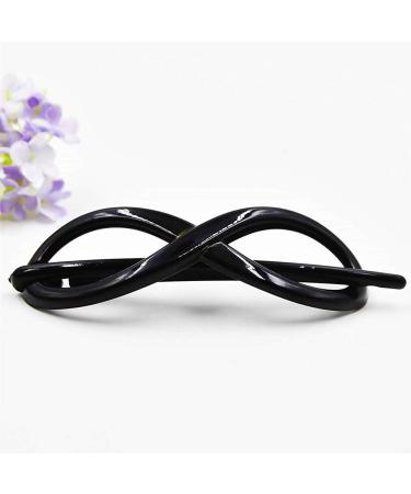 6Pcs Black No-slip Twist Hairpin Barrette Ponytail Holder Set for Women and Girls - Buy Online on GoSupps.com