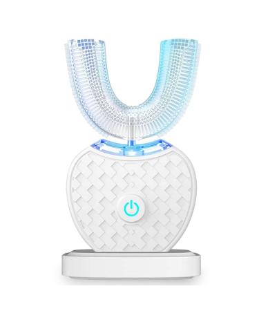 Ultrasound toothbrush adult sound toothbrush tooth whitening brush with timer 360 ultrasound charging electrical toothbrush wireless (white no toothpaste)