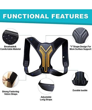 DFHBFG Posture Corrector - Back Support Brace for Men & Women | Prevent Slouching & Improve Clavicle Alignment (Medium - Buy Online on GoSupps.com