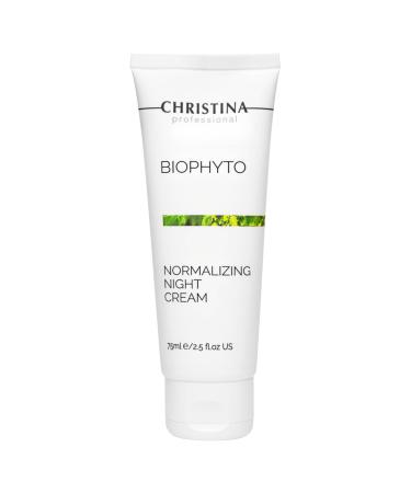 -CHRISTINA- Bio Phyto Normalizing Night Cream with Hyaluronic Acid & Vitamin E | Stress Reducing& Barrier Strengthening Night Cream for Face for Oily & Combination Skin 75ml