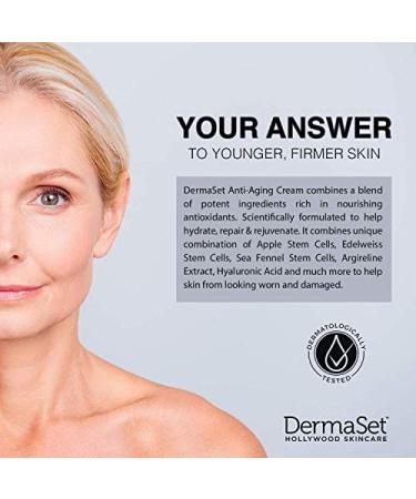DermaSet Anti-Aging Renewal Cream (NEW FORMULA) with Plant-Based Stem Cells Advanced Formula to Visibly Reduce Wrinkles Fine Lines and Crow's Feet Instantly (1) - Buy Online on GoSupps.com