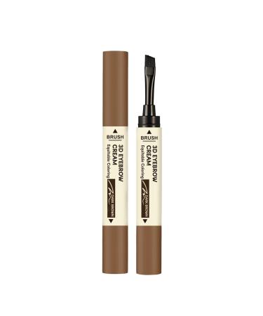 Eyebrow Cream Pen Smudge-proof Double Head Makeup Eyebrow Pen Eyebrow Makeup Pen Waterproof Eyebrow Care Pen for Home Dating Travel Hotel Dark Coffee