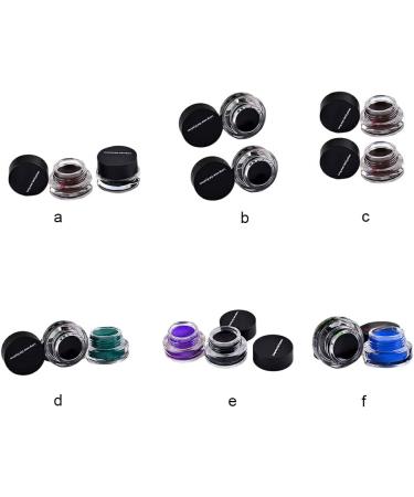 twcrvil 2 Bottles Smudge-Proof Gel Eyeliners Quick-Dry Eyeline Cream Photography Girls Eye Cosmetics Accessories Anniversary Gifts Black Green - Buy Online on GoSupps.com