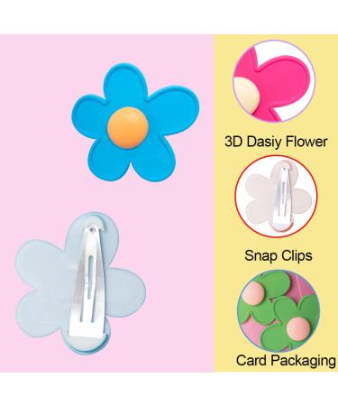 Bmobuo 12Pcs Colorful Daisy Flower Hair Clips for Girls & Women - Cute Small Hair Accessories - Buy Online on GoSupps.com