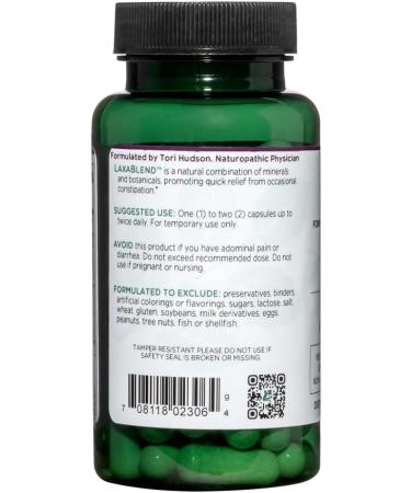 Vitanica LaxaBlend Natural Laxative Vegan 60 Capsules - Buy Online on GoSupps.com