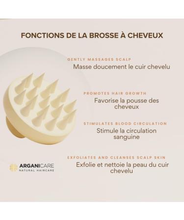 Arganicare | Brosse Shampooing en Silicone | Massage du Cuir Chevelu | Exfoliation Douce | Aide au Nettoyage | Sous la Douche - Buy Online on GoSupps.com