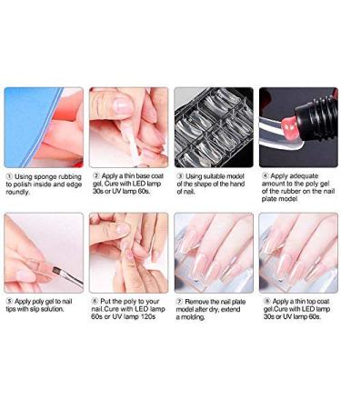 Anself Poly Gel Nail Kit - Fast Building 3 Colors Nail Gel with 48Pcs Nail Molds - Buy Online on GoSupps.com