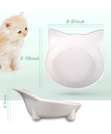 Comsmart Anti-Slip Cat Bowl - Double Pet Feeding Bowl in White/Grey - Buy Online on GoSupps.com