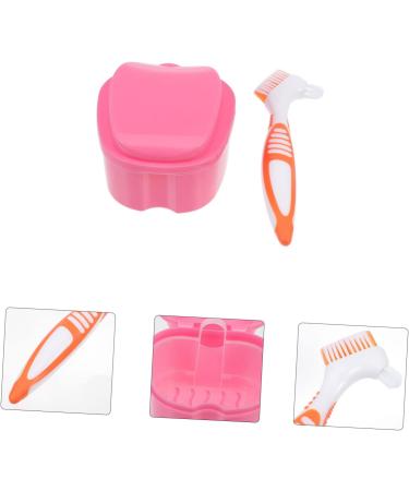 Shop Lurrose 2-Pack False Toothbrush Set & Prosthesis Case - Travel Storage Container for Dentures Ideal for Women - 8.5x8.5x7cm - Buy Online on GoSupps.com