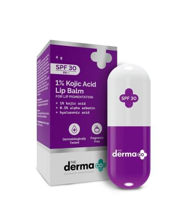 1% Kojic Acid Lip Balm With Alpha Arbutin & Hyaluronic Acid SPF 30 PA++ for Dark & Pigmented Lips - 4g