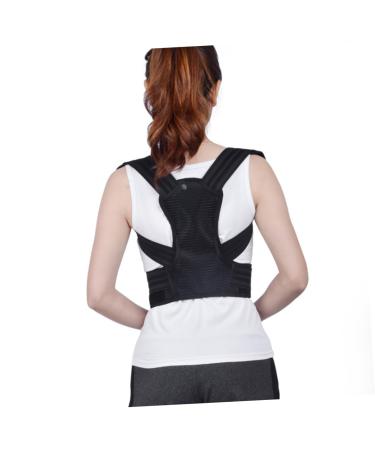 FOMIYES Adjustable Upper Posture Brace for Women Men & Kids - Universal Fit Black Vest for Better Posture Support - Buy Online on GoSupps.com