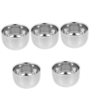 Minkissy 5st Bartbrush bowl razor shave razor shaving shaver cup metal tool men shaving equipment razor shell round deliveries pumice stone man 304# steel