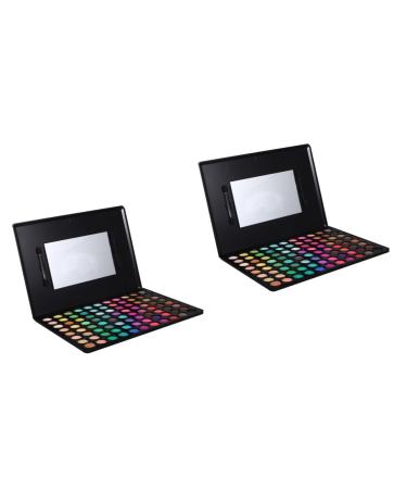 FOMIYES 2 Pcs 88 Shadow Palette Tool Trays Cosmetic Eyeshadow Colorful Eyeshadow Matte Woman 31.8x23.8cmx2pcs Assorted Colorx2pcs