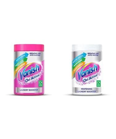 Stain Removal Bundle: Vanish Oxi Action Platinum Multi Power Laundry Booster 1.57kg + Vanish Oxi Action Platinum Multi Power Chlorine-Bleach Free Whitening Booster 1.57 kg Platinum 1.57 kg White & Pink