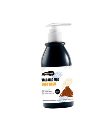 Healeved 1pc Deep Cleansing Body Wash Volcanic Mud Bathing Gel Homemade Body Wash Men Shower Gel Exfoliator Bath Cream Natural Purifying Cleanser Bathroom Body Cream Repair Child Charcoal