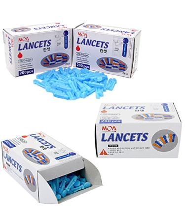 MOALAB Diabetic Aids Blood Lancets 28G x 200 (Box) - Medical Grade Needle for Blood Testing - Buy Online on GoSupps.com