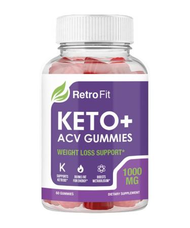 nutradash Retrofit Keto Gummies - Retro Fit Keto ACV Gummies (60 Gummies - 1 Month Supply)
