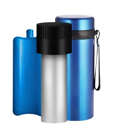 Travel Insulin Cooler Case Medicine Cooler Cup Rechargeable Mini Car Refrigerator Large-Capacity Energy Saving Blue (Blue)