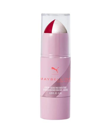 Maybelline New York Dual Use Face Stick: Blush and Highlighter, Limited Edition Puma Collection, Creamy and Lightweight Formula, 07 Hustle Burn