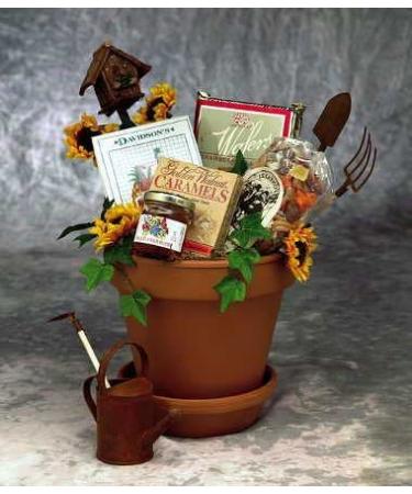 Sunny Day Garden Gourmet -Women's Birthday  Holiday  or Mother's Day Gift Basket Idea